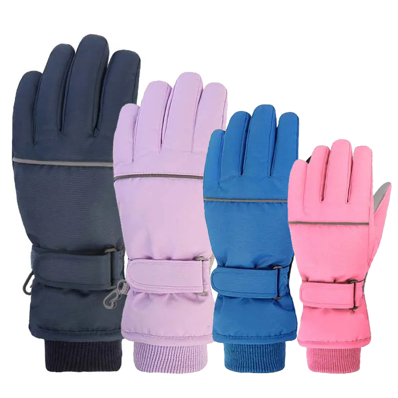 Waterproof Mitten Ski - ถุงมือสกีกันน้ําสําหรับเด็กผู้ใหญ่เด็กหนาถุงมือสโนว์บอร์ดกลางแจ้งซับขนแกะครอบครัวถุงมือฤดูหนาวสําหรับชายหญิง