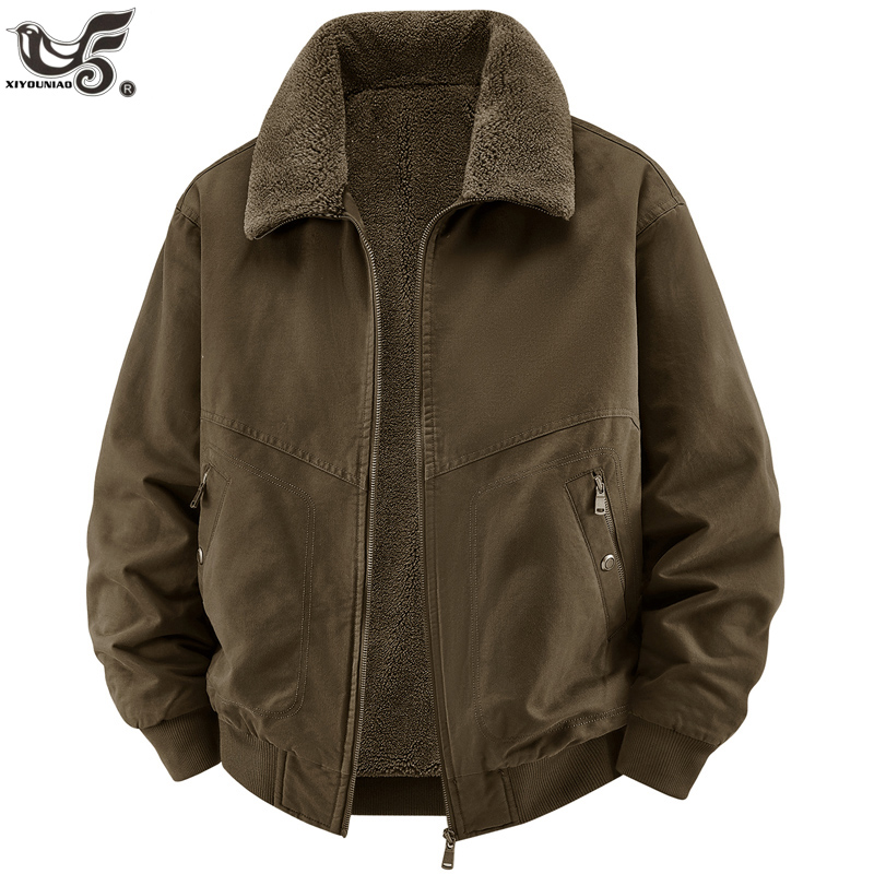 Quality Winter Clothing Jacket - เสื้อแจ็คเก็ตขนแกะคุณภาพสูงสำหรับฤดูหนาว เสื้อโค้ทผู้ชาย 100% ผ้าฝ้าย เสื้อพาร์กา เสื้อคลุมกันหนาวสำหรับผู้ชาย