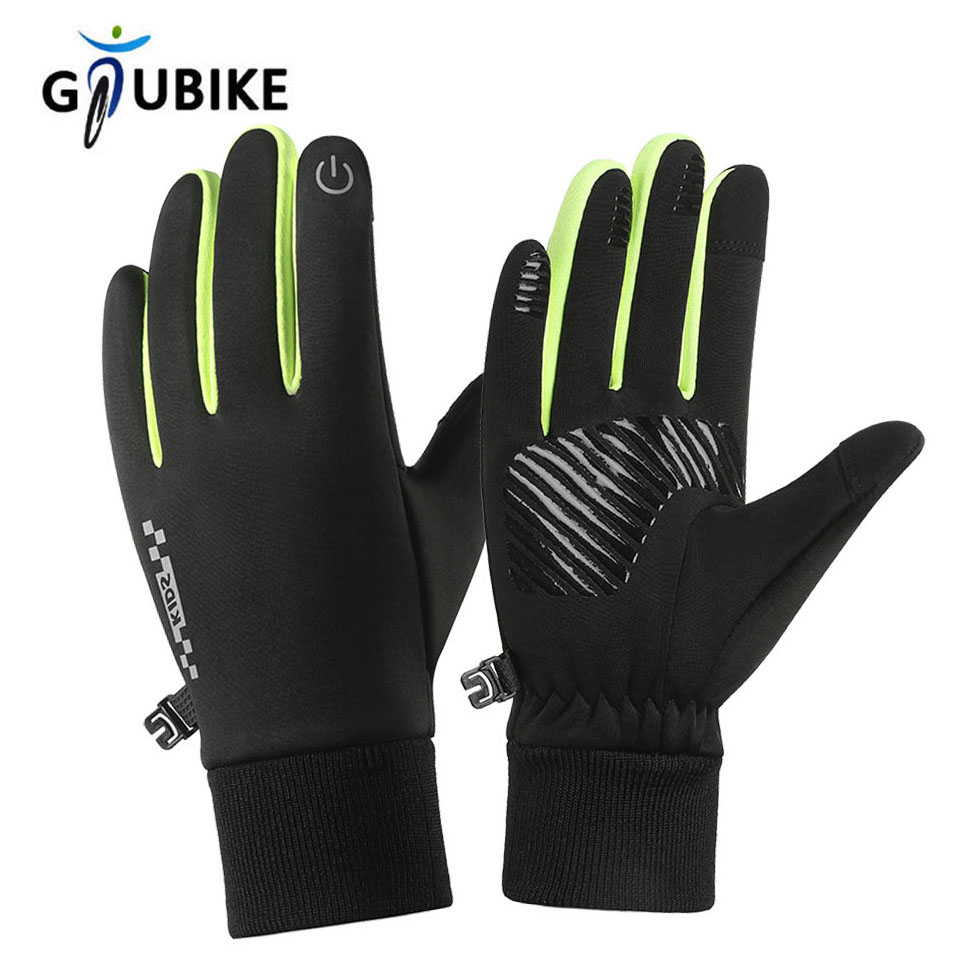 Waterproof Mitten Ski - GTUBIKE ถุงมือเด็กหน้าจอสัมผัสขี่จักรยานกลางแจ้งกีฬาฤดูหนาวที่อบอุ่นวิ่งสกีถุงมือกันน้ํากันลมชายหญิง