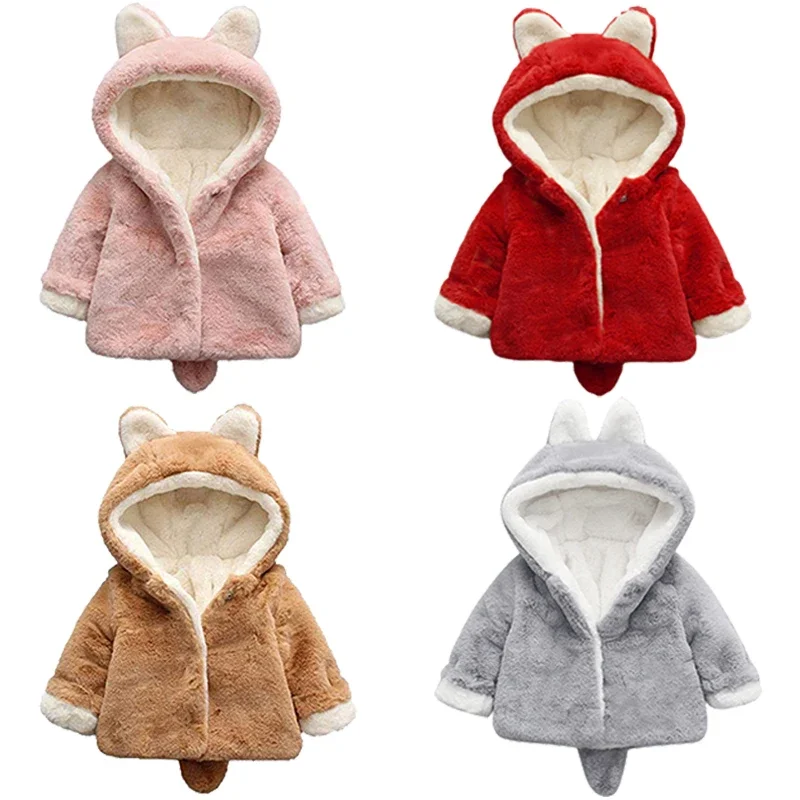 Winter Clothing Toddler - แจ็คเก็ตมีหูแมวน่ารักสำหรับเด็ก, เสื้อโค้ทเจ้าหญิงมีฮู้ดเสื้อผ้า balita perempuan เสื้อนอกเด็กฤดูหนาวฤดูใบไม้ร่วง