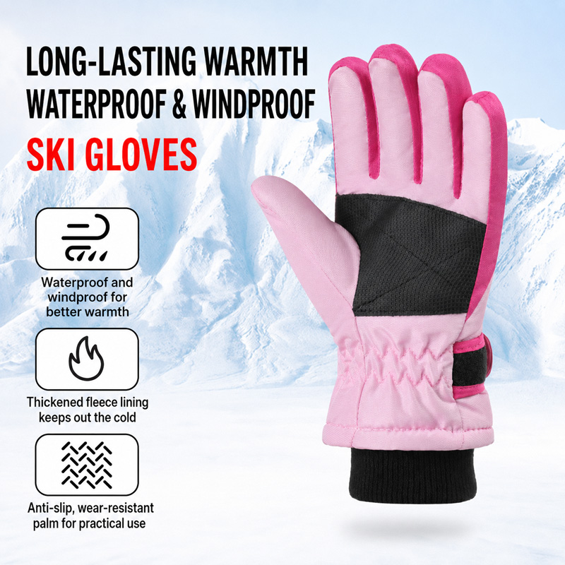 ถุงมือสกีฤดูหนาวสำหรับเด็กกันน - Waterproof Mitten Ski บทวิจารณ์และราคา