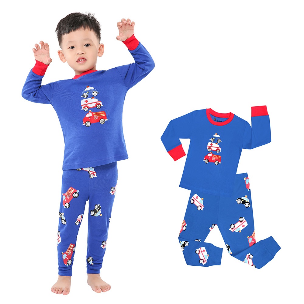 100 Cotton Boys Pajamas Sets 2 - Winter Clothing Toddler บทวิจารณ์และราคา