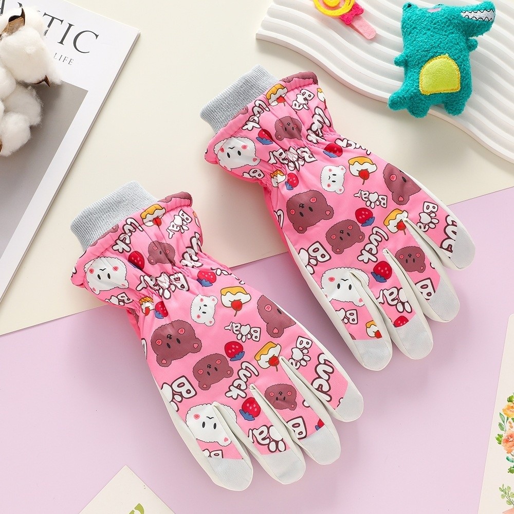 ใหม่หมีน่ารักถุงมือสกีกันน้ำกั - Waterproof Mitten Ski บทวิจารณ์และราคา